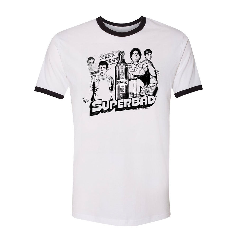 Superbad Character Illustration Ringer Tee