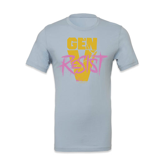 Gen V Light Blue Resist Logo Tee
