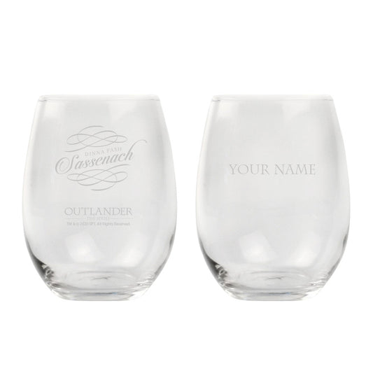 Sassenach Personalized Stemless Wine Glass from Outlander