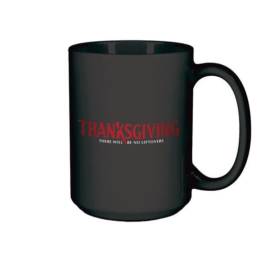 Thanksgiving Logo Black Mug